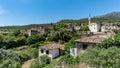 Panoramic scene of historical Doganbey village in Aydin city