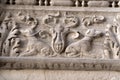 Doge ducal palace venice capital of column wayside sculpture detail