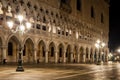 Doge Palace Venice Italy at night Royalty Free Stock Photo