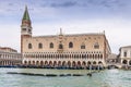 Doge`s Palace, Campanile and Bridge of Sighs in Venice in Veneto, Italy Royalty Free Stock Photo