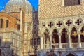 The Doge`s Palace and Cathedral of San Marco, Venice, Italy Royalty Free Stock Photo