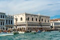 Doge\'s Palace and Colonnade by Venetian Lagoon, Venice Royalty Free Stock Photo