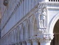 Doge`s Palace colonnade Venice Italy Royalty Free Stock Photo