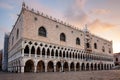 Doge`s Palace at dawn, Saint Mark`s Square, Venice Royalty Free Stock Photo