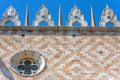 Doge`s Palace detail, Venice, Italy. Famous Palazzo Ducale is one of the top landmarks of Venice Royalty Free Stock Photo