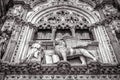 Doge`s Palace or Palazzo Ducale in black and white, Venice, Ital Royalty Free Stock Photo