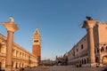 Doge`s Palace Palazzo Ducale at San Marco square at night in Venice, Italy Royalty Free Stock Photo