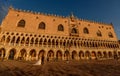 Doge`s Palace Palazzo Ducale at San Marco square at night in Venice, Italy Royalty Free Stock Photo