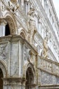 Doge`s Palace or Palazzo Ducale, Venice, Italy. It is famous landmark of Venice. Scenery of ornate Giant`s staircase of old Doge`s Royalty Free Stock Photo