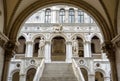 Doge`s Palace or Palazzo Ducale, Venice, Italy. It is famous landmark of Venice. Front view of Giant`s staircase of old Doge`s Royalty Free Stock Photo