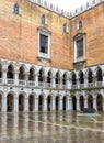 Doge`s Palace or Palazzo Ducale, Venice, Italy. It is one of the top landmarks of Venice. Beautiful Gothic architecture of Venice Royalty Free Stock Photo