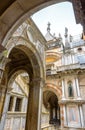 Doge`s Palace or Palazzo Ducale, Venice, Italy. It is one of the top landmarks of Venice. Beautiful Renaissance architecture of Royalty Free Stock Photo