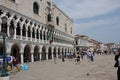 Doge's Palace and promenade Royalty Free Stock Photo
