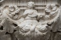 Doge`s Palace in Venice, architectural detail capital. Royalty Free Stock Photo