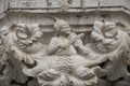 Doge`s Palace in Venice, architectural detail capital. Royalty Free Stock Photo