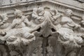 Doge`s Palace in Venice, architectural detail capital.