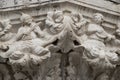 Doge`s Palace in Venice, architectural detail capital. Royalty Free Stock Photo