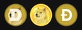 Dogecoin crypto currency digital payment system blockchain concept