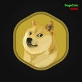 Dogecoin crypto currency digital payment system blockchain concept