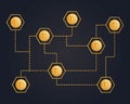 Dogecoin cryptocurrency technology style background