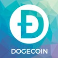 Dogecoin Doge cryptocurrency coin logo - blockchain vector