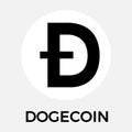 Dogecoin DOGE decentralized blockchain cryptocurrency vector logo