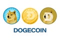 Dogecoin computer vector logo text icon author\'s development