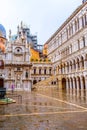 Doges palace courtyard, Venice, Italy Royalty Free Stock Photo