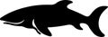 dogfish Black Silhouette Generative Ai