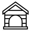 Doggy home icon outline vector. Dog house Royalty Free Stock Photo