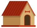 Doghouse cartoon icon. Pet home. Dog house