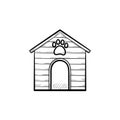 Doghouse hand drawn outline doodle icon. Royalty Free Stock Photo