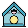 Doghouse icon color outline vector