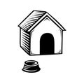 Doghouse icon isolated on white background. Royalty Free Stock Photo