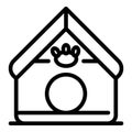 Doghouse icon, outline style