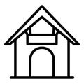 Doghouse icon outline vector. Dog house Royalty Free Stock Photo