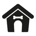 Doghouse Icon. Pet dog house flat symbol vector illustration