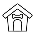 Doghouse Icon. Pet dog house flat symbol vector illustration