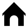 Doghouse icon silhouette. Vector illustration isolated on white background