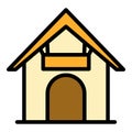 Doghouse icon vector flat