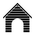 Doghouse icon. Vector silhouette illustration isolated on white