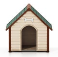 Doghouse isolated on white background. 3D illustration