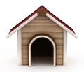 Doghouse with red roof