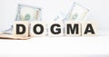 DOGMA word made with building blocks isolated Royalty Free Stock Photo