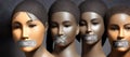 Dogmatism - Censored and Silenced Women of Color. Standing United with Their Lips Taped in a Powerfu