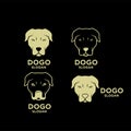 Dogo dog head logo icon design