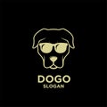 Dogo dog head logo icon design