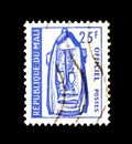 Dogon mask on postage stamp