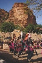Dogon ritual dance with masks, Mali, Africa