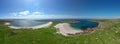 Dogs Bay beach, a horseshoe shaped bay with more than a mile long stretch of white sandy beach in county Galway, Ireland